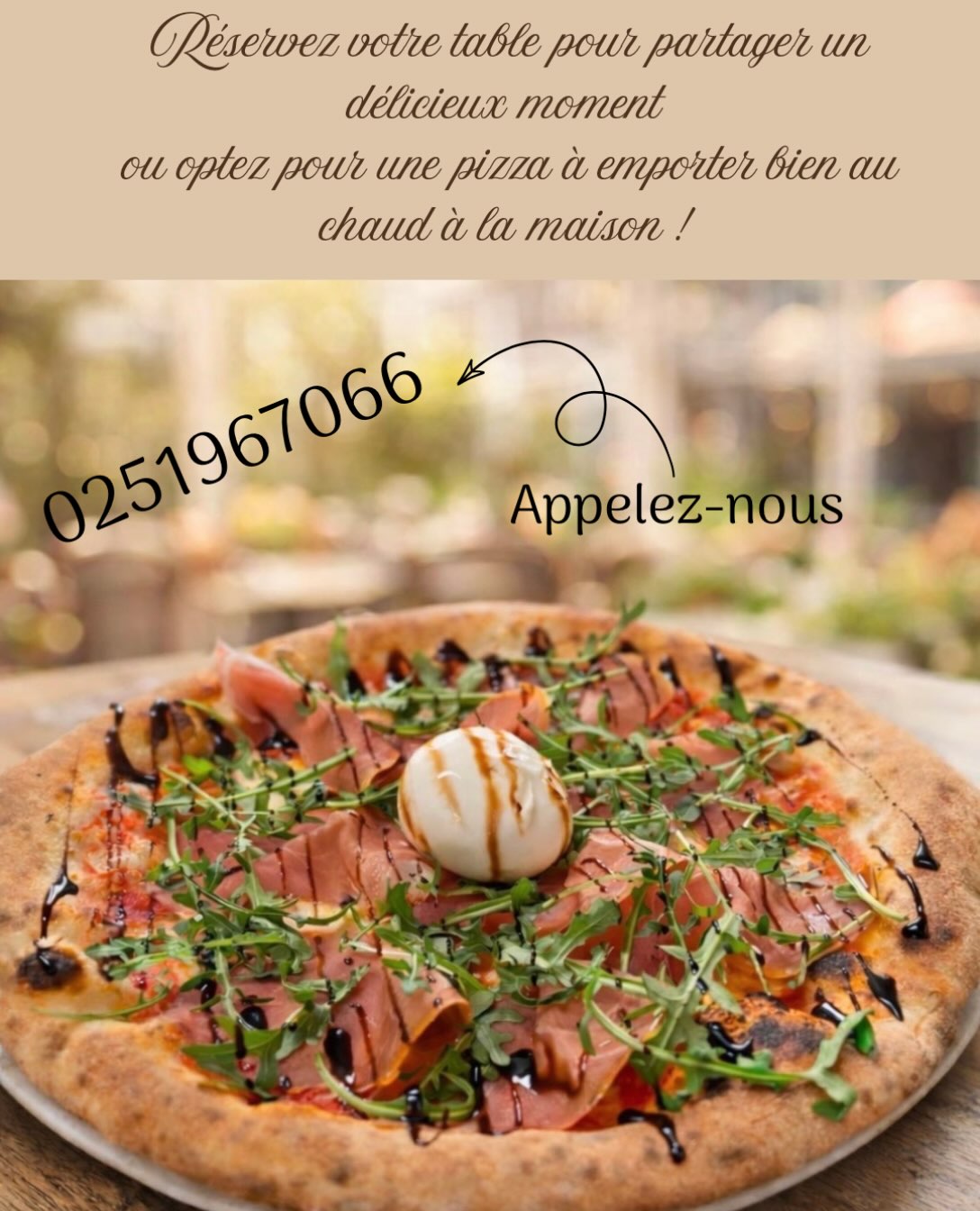 🍕🇮🇹 Ce week-end, direction La Donnazzurra ! ❤️

Envie d’un bon repas italien ? Réservez votre table pour partager un délicieux moment 🍝✨

Ou optez pour une pizza à emporter et profitez d’une soirée bien au chaud à la maison 🏡🍕

📞 Pensez à réserver et à commander !

#LaDonnazzurra #RestaurantItalien #PizzaÀEmporter #DolceVita